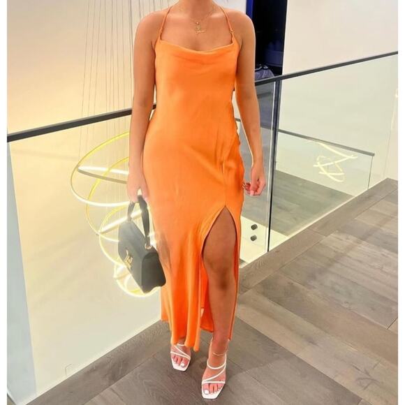 Bec & Bridge Annika Gown Maxi Dress in Orange Size US 8 - Picture 13 of 15